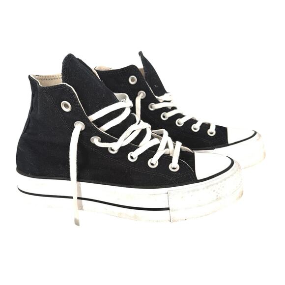 Converse All stars platform black and white sneakers sz7 - Picture 1 of 6